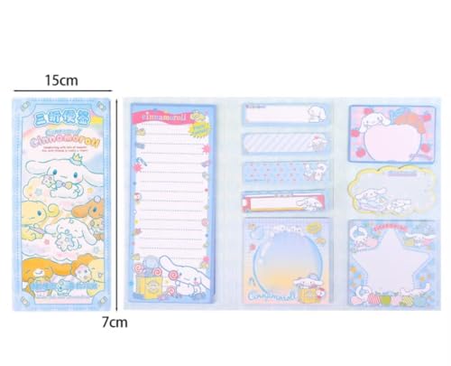 Bloco de notas adesivo Decorado Kawaii com proteção para guardar - Excelente material escolar para v