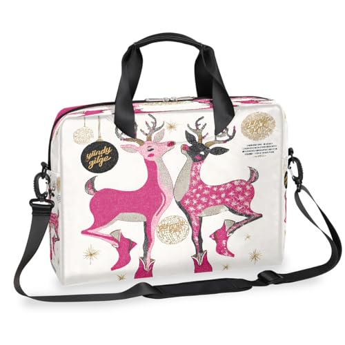 Bolso para portátil de 16 pulg. rosa con ciervo miniatura 1