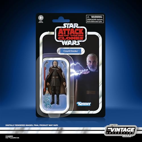 Star Wars The Vintage Collection Count Dooku Attack of the Clones 3.75 Inch Action Figure, Brown, 3.75 inches - Image 2
