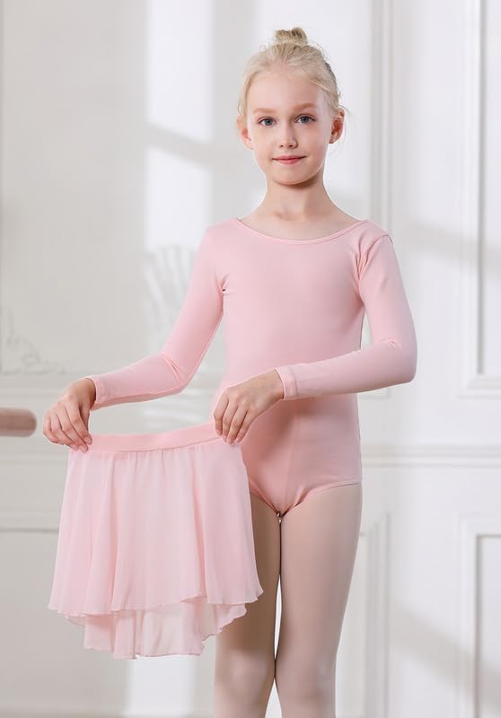 Vista 3 de DIPUG Leotardos de ballet para niñas con falda extraíble, vestido de baile con espalda hueca para niñas