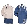 SS Cricket County Wicket Keeping Gloves & Match Inner Gloves Combo – Adult Size, Multiple Colors to Choose from (Blue, White, Navy, Red)