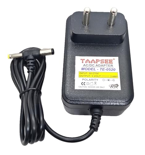 Image of Taapsee 5Volt 2A DC Power Supply Adapter 5V Power Supply 10W AC Adapter AC to DC 5V 2A 1A Power Adapter Transformers Replacement Power Cord 5.5mm*2.5mm Wall Plug for Security Camera Monitor TV Box