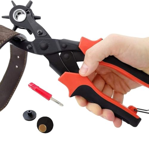 TAME Puncher Tool Drift Punches Leather Hole Punch for Belt Watch Bands Saddles Straps and More Professional Leather & Fabric Hole Puncher for Crafts & DIY Belt Hole Puncher Punch Plier