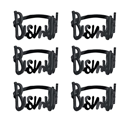 Servilleteros - Juego de 6 servilleteros de metal con letras de Bismillah para decoración de mesa para bodas, fiestas, ramadán, banquetes (negro) Cover