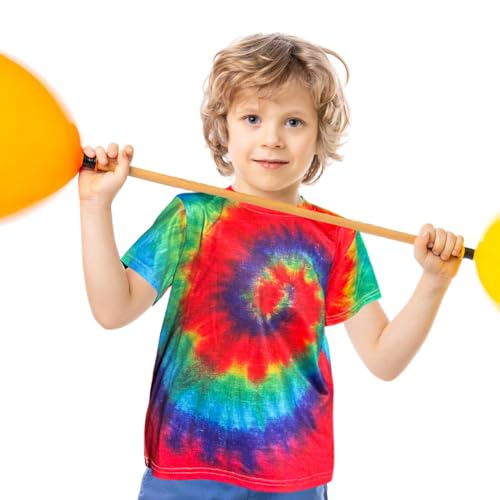 Image of Boys Tie Dye Shirts 3-12 Years Hippies Crewneck Kids Short Sleeve Tee | Boys Tie Dye Shirts