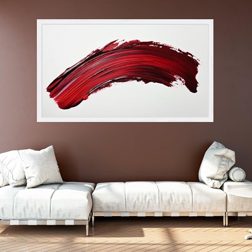 Impression d'art de qualité supérieure avec coups de pinceau rouges
