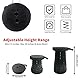 DingZan Upgraded Teleskophocker Tragbarer Klappbarer Hocker, Schwarzer Camping Hocker Faltbar Zusammenklappbar für Angeln Wandern BBQ Picknick Party Outdoor Aktivitäten, Belastung 300kg