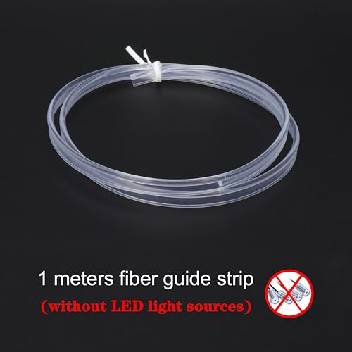 Image of Fiber Optic Waterproof Car Side Glow LED Illumination Optic Fiber Band Car Interior Atmosphere Neon Cold Lights 1 Meter (3.28ft)