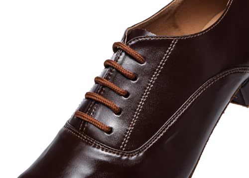 Men's Leather Round Toe Dancing Shoes for Latin Rumba Waltz Tango Performence Ballroom Dance Shoes3