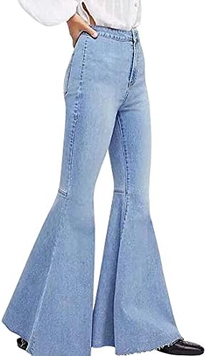 Women's Fashion Bell Bottom Pants High 
