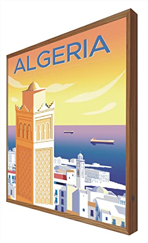 Affiche vintage rétro-éclairé Algérie d'art au design haut de gamme - 2