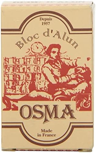 Osma Alum Block - 2.65 Ounce (75Gr) Skin soothing Alum Block, Block Osma, Shaving Accessory by Osma Laboratoires