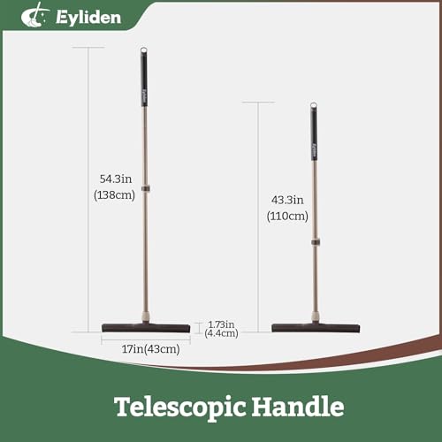 Eyliden Floor Squeegee for Water Removal, 17" Dual-Layer EVA Soft Blade by Eyliden - Used condition - Image 2