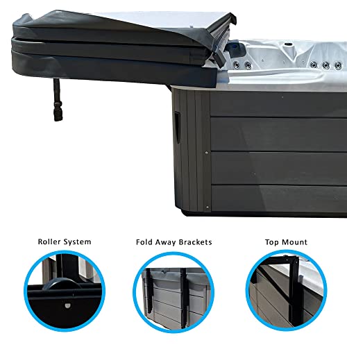 Puri Tech Cover Lift Side Mount Glides for Spa & Hot Tub Cover Removal System (Black) - Thumbnail 2