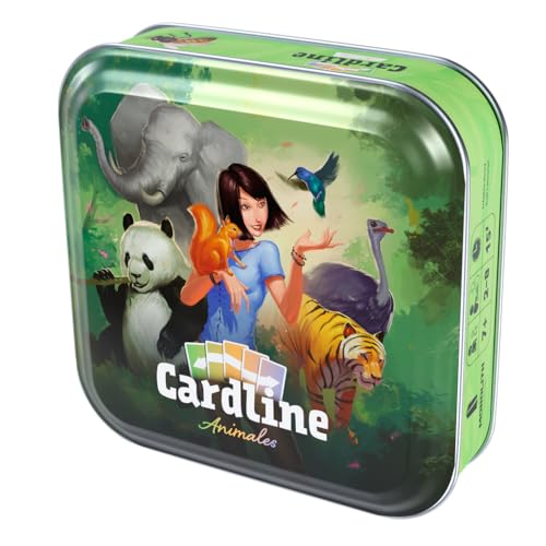 Monolith | Cardline Animales | Juego de Cartas Educativo para Adultos y Niños| A Partir de 7 Años | De 2 a 8 Jugadores | 15 Minutos por Partida | Español