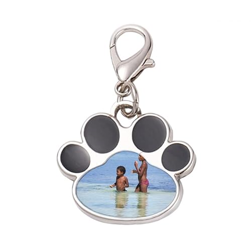 DIYthinker?Ellie Yao Sea Wave Photo Africa Children Pet Tag Keychain Dog Cat ID