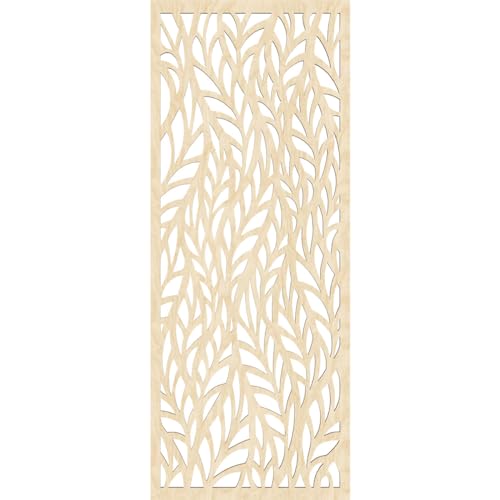 Image of Ortonville Decorative Pierced Fretwork Wood Wall Panels, 17 3 /8 inchW x 44 3 /8 inchH x 3 /8 inchT, Birch