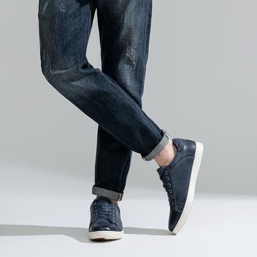 Image of Jousen Men's Casual Shoes Business Leather Dress Sneakers | Breathable Upper, Lightweight Build, Fashion Styling, Office Work, City Walking, Weekend Trip, Casual Gathering