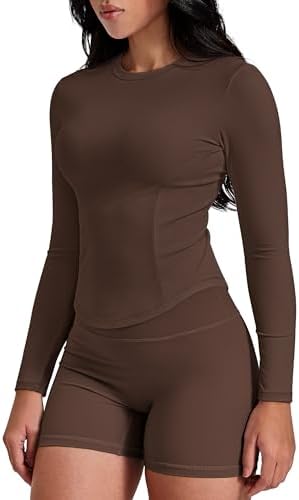 GYM RAINBOW Long Sleeve Workout Shirts for Women, Cropped Athleti...
