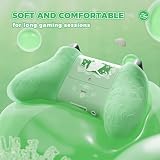 PlayVital Etui do Xbox Series X S Kontrolera Uchwytem z Nakładkami na Drążki & Naklejką,Półprzezroczysta Silikonowa Osłona Ochronna do Xbox Core Wireless-Pastelowa Zieleń,Seria Oceanicznego Szeptu
