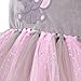 2025 Fashion Girls Animal Cosplay Clothes Kids Cute Halloween Tutu Dresses Baby Sparkling Sequin (Grey, 18-24 Months)