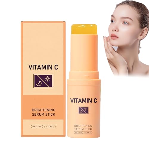 Barra de suero facial con vitamina C, palo iluminador, equilibra el tono de la piel, mejora la textura de la piel, aumenta la luminosidad, ayuda a reducir la opacidad, suaviza la piel (1 unidad)