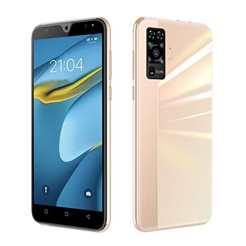 AODOEU Smartphone Libre Barato y Bueno, Móvil Libre 4G Inteligente Android 9.0, 5.5 Pulgadas Dual Sim 3600mAh, 16GB ROM /3GB RAM,8MP+5MP Dual SIM Oferta Moviles,Soporte GPS, WiFi, Bluetooth (Oro) Cover