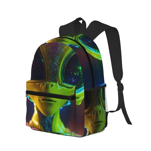Sac à dos de voyage multifonction noir et imprimé Alien Planet - 2