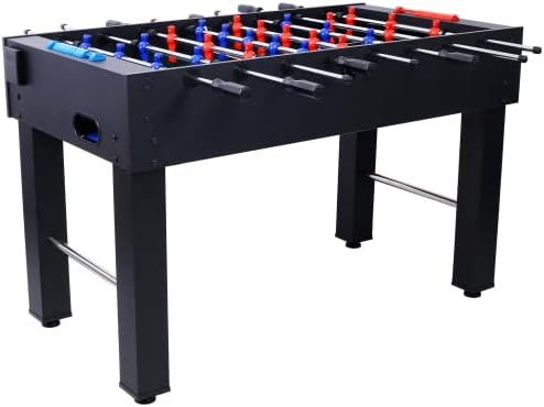 【LuckyNote】 54-Inch Hurricane Foosball Table for Family Game Rooms with Light Cherry Finish, Analog Scoring and Free Accessories,Light Cherry, MDF and Steel Construction