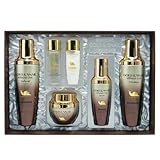 [3W CLINIC] GOLD & SNAIL Intensive Skin Care 4 Set Anti-Wrinkle Whitening Korean Cosmetics Softener,...