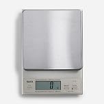 TANITA KD-321 Digital Kitchen Scales – Stainless Steel Food Weighing Scales, 3kg Precision Food Scale, Kitchen Scales Digital for Cooking & Baking, Silver