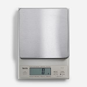 Tanita KD321SV33 Bilancia da cucina 3 kg a scatti di 0.1 g, elettrica, bianco, plastica