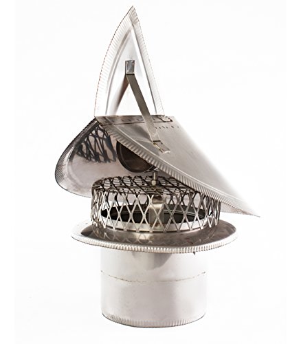 Wind Directional Stainless Steel Round Non Air Cooled Chimney Cap - 10”