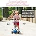 3 Wheel Electric Scooter for Kids Ages 3-8, LCD Display, Colorful Lights, Reliable Thumb Throttle, 3 Adjustable Height, 5Mph Safe Speed and Long Range, Foldable Kids Electric Scooter (Blue)