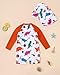 Ghteas Infant Swimsuit Boy Bathing Suit Swimming Suit One-Piece Long Sleeve Swimwear with Hat Rash Guard Summer Beach 3-6 Months Orange Dinosaur