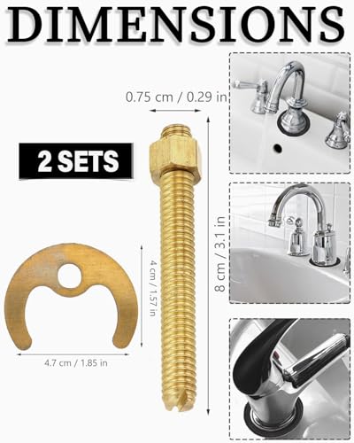 MYGLOAR 2-teiliges Spülbecken- und Spülbecken-Befestigungsset, Spülbecken-Befestigungsset, Waschmaschinen-Befestigungsset, Küchenarmatur mit Befestigungsmutter, Einloch-Montageset