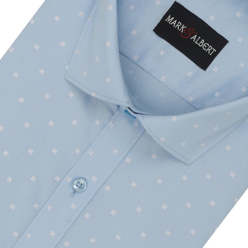 Image of MARK & ALBERT Mens Half Sleeves Printed Shirt