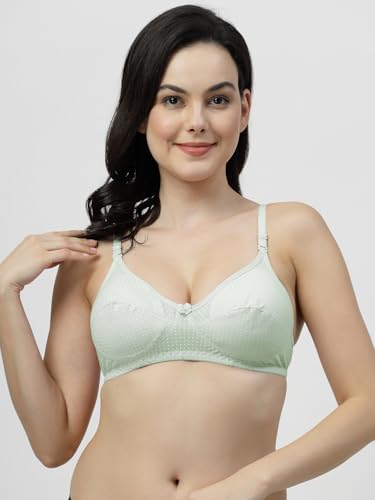 Image of Blue, Lemon, Green Wirefree Non Padded Polka Print Bra