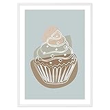  Declea Home Decor Stampa Ideale per la Cucina Pasticceria Muffin - Poster Dessert in Alta qualità per arredo casa Ristorante Bar Pub e Negozi - Stampe per arredo