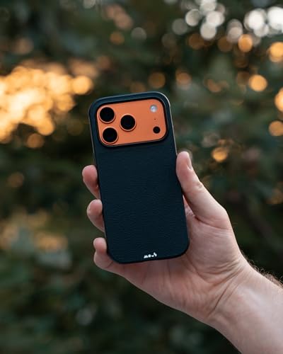 Image of Mous for iPhone 17 Pro Case, Compatible with MagSafe - Limitless - Protective Black Leather Cover for iPhone 17 Pro - Shockproof, Full Camera Protection, Anti-Scratch Back, Black