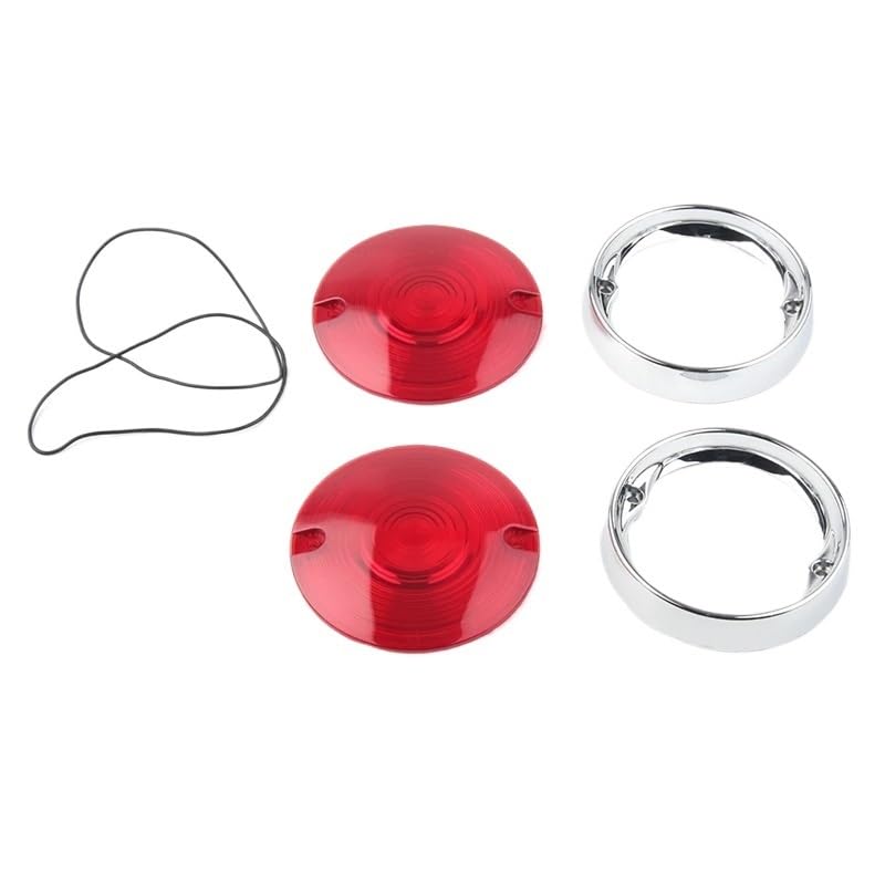 Clignotant Moto Couvercle avec Lentilles Rouges pour Touring Road King FLHRC