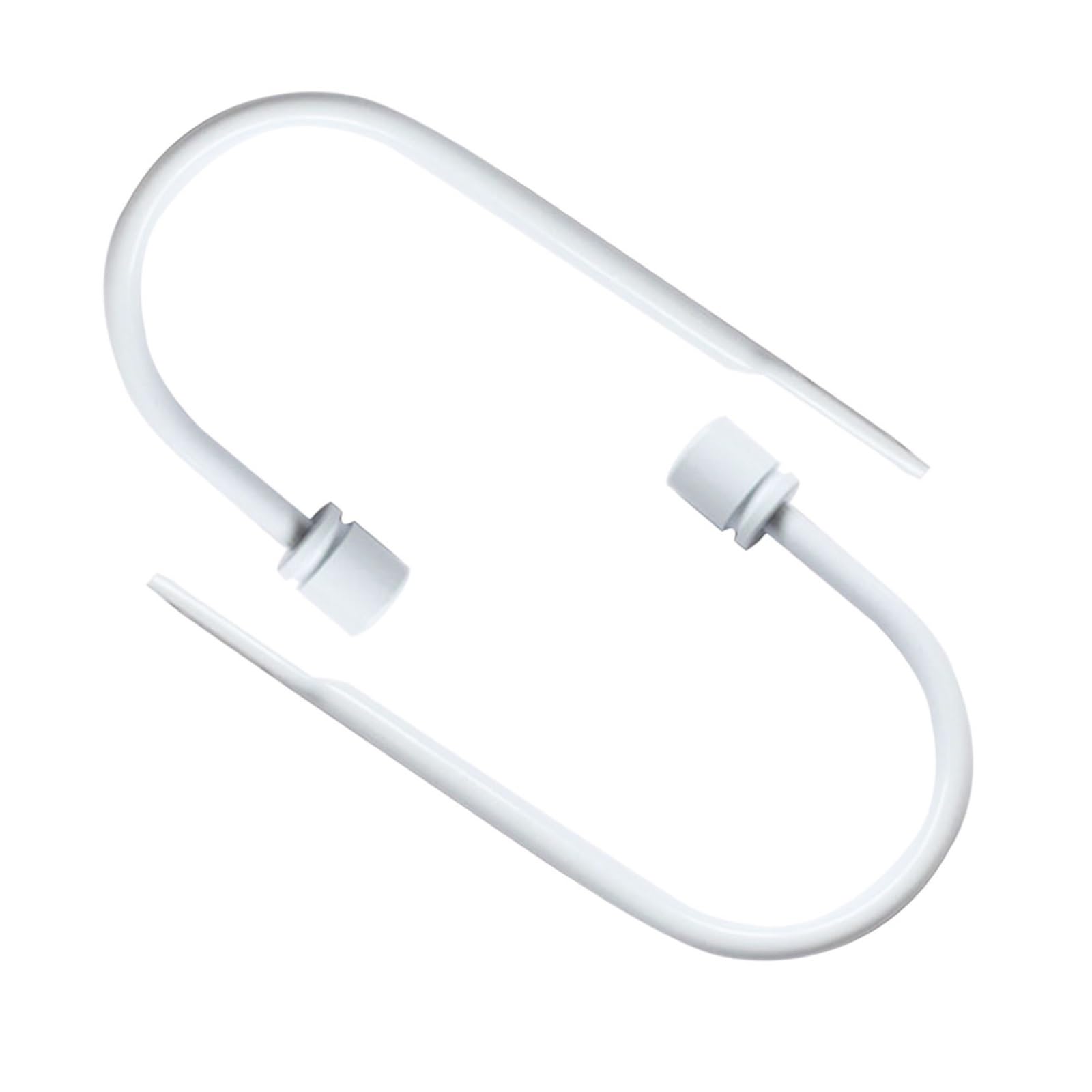 Brass Curtain Tieback Hook 2pcs U Shape Curtain Hook Heavy-Duty Tieback Holder Metal Drapery Holdbacks(White)