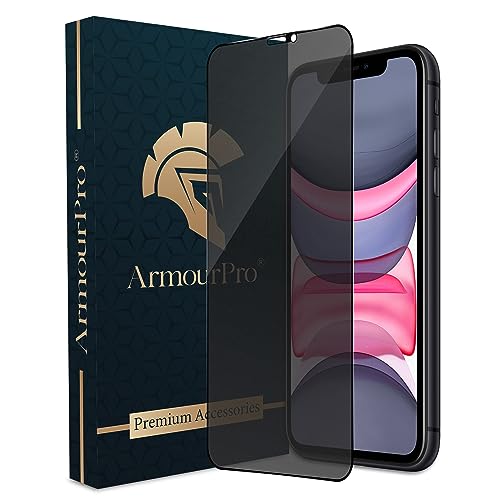Image of ArmourPro Matte Privacy Tempered Glass for iPhone 11 / iPhone XR - Anti Spy Anti Glare Screen Protector, 9H Scratch Resistant, Smooth Touch, Full Coverage