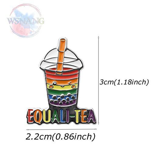 WSNANG Equalitea Rainbow Milk Tea Enamel Pin Gay Pride LGBT Gift Gay Pride Support Gift 7