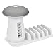 Produktbild GAOWF USB Ladestation Ladestation Organizer mit Pilz LED Schreibtischlampe-3.0 Quick Charge Mehrere USB Ladestation Für Smartphones, Tablets & Andere Gadgets