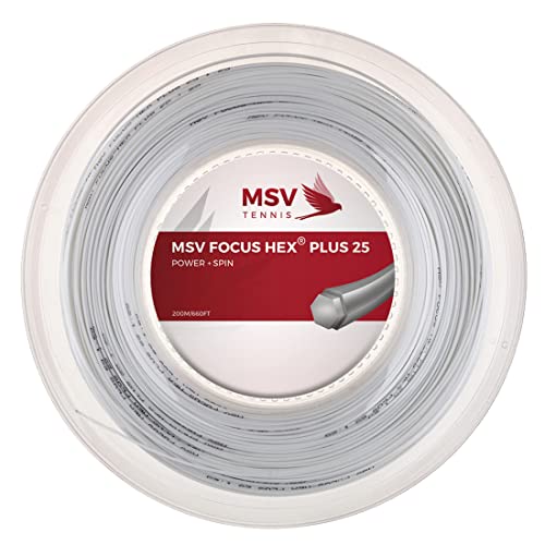 MSV Focus Hex Plus 25 blanc 1.25mm évitez le mal de bras avec ce cordage