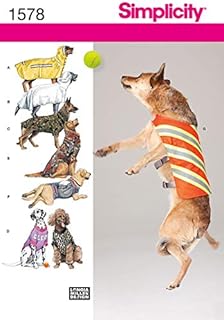 Simplicity Sewing Pattern 1578: Large Dog Clothes, Size OS, Paper, White, ONE