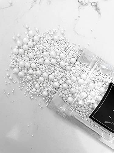 Edible Luxe Pearl Cake Sprinkles Luxury Mix 45g Cupcake Cake Decoration White Sprinkles Cake Sprinkles Mix