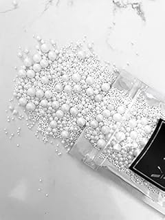 Edible Luxe Pearl Cake Sprinkles Luxury Mix 45g Cupcake Cake Decoration White Sprinkles Cake Sprinkles Mix