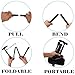 Comfkey Folding Lightweight Walking Stick - Adjustable Aluminum Metal Collapsible Travel Cane with Non-Slip Rubber Base (Black)